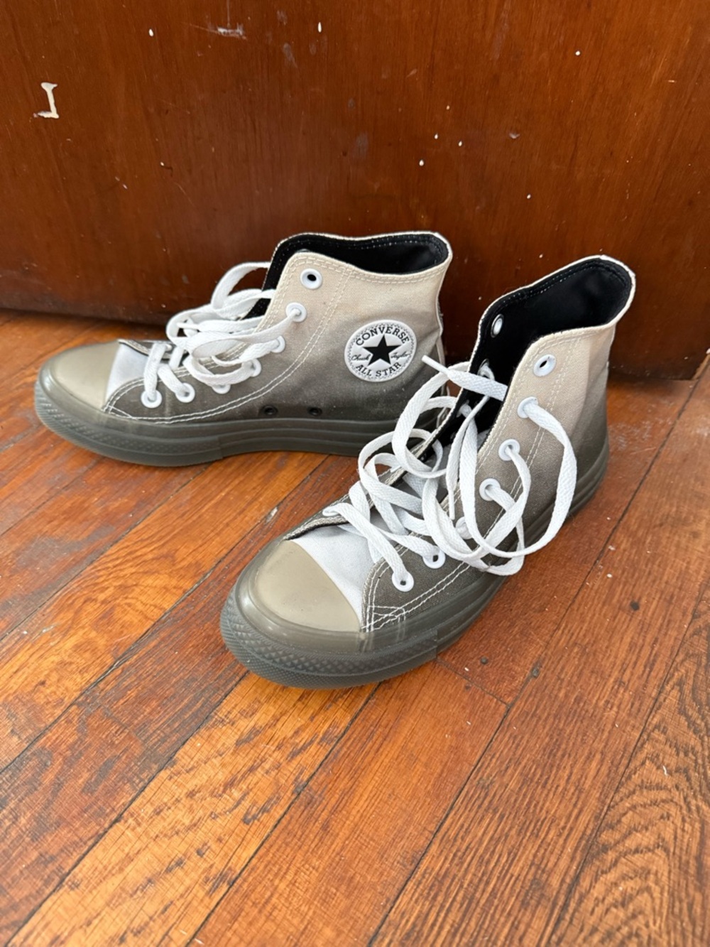 Converse High Top Sneakers - White & Black Gradient